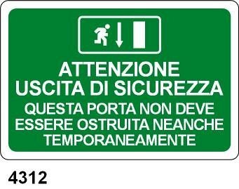 Indigos UG Adesivo Per Uscita Di Emergenza, Marcatura Sul Pavimento, In
