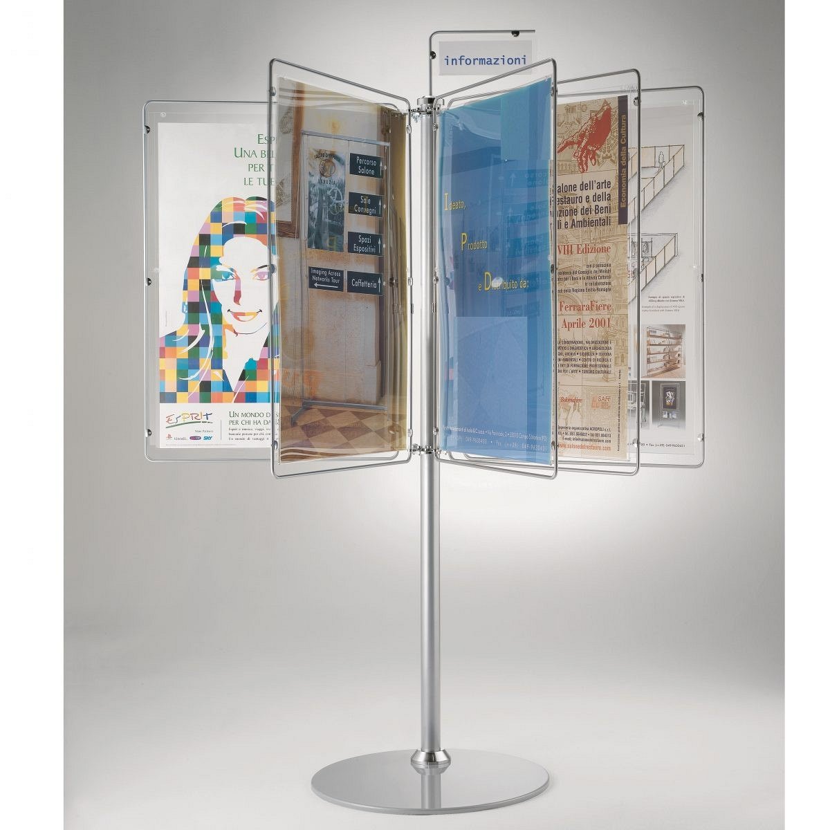 Espositore a libro autoportante con pagine in plexiglass ❒ Victualia®