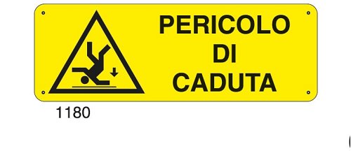 Pericolo di caduta - C - Alluminio 330x500 mm