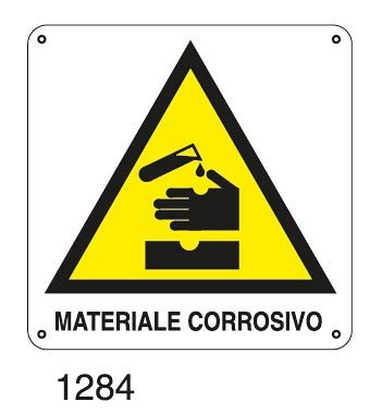 Materiale corrosivo - B - Alluminio 220x220 mm