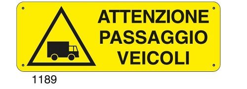 Attenzione passaggio veicoli