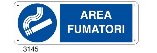Area fumatori - B - Alluminio 765x270 mm