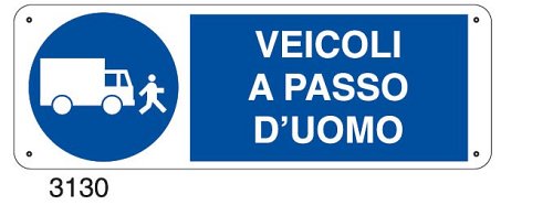 Veicoli a passo d'uomo - D - Alluminio 1400x500 mm