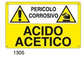 Pericolo corrosivo-Acido Acetico