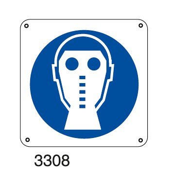 Obbligo uso della maschera - E - Alluminio 665x665 mm