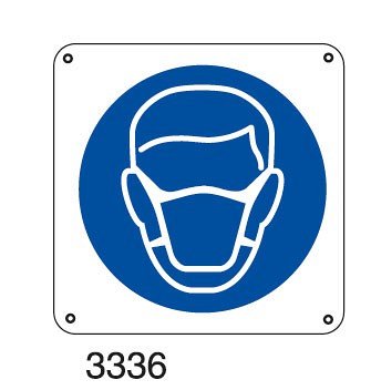 Obbligo indossare la maschera - E - Alluminio 665x665 mm