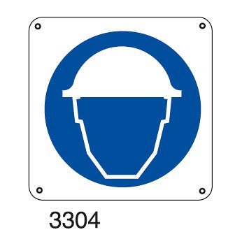 Obbligo casco protettivo - B - PVC adesivo 165x165 mm