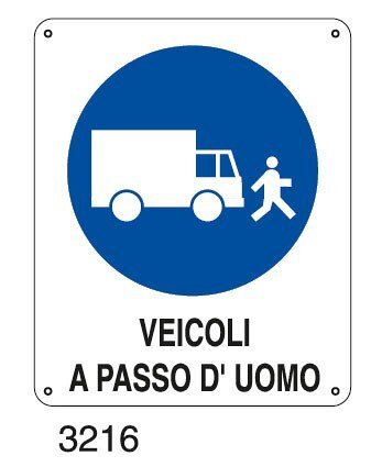 Veicoli a passo d'uomo - D - Alluminio 435x600 mm