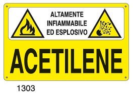 Attenzione altamente infiammabile e esplosivo- Acetilene