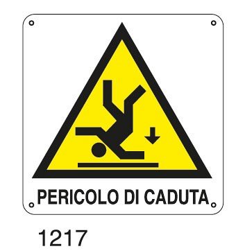 Pericolo di caduta - D - Alluminio 580x580 mm