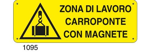 Zona di lavoro carroponte con magnete - A - Alluminio 350x125 mm