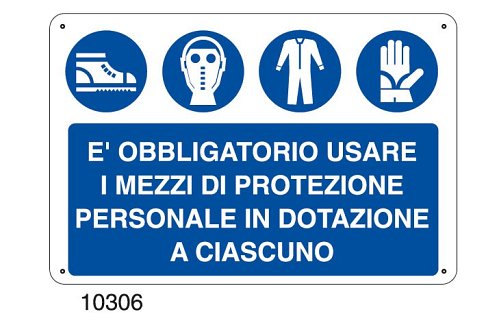 E' obbligatorio usare i mezzi di protezione personale in dotazione a ciascuno