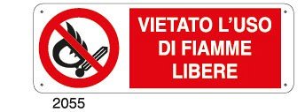 Vietato l'uso di fiamme libere