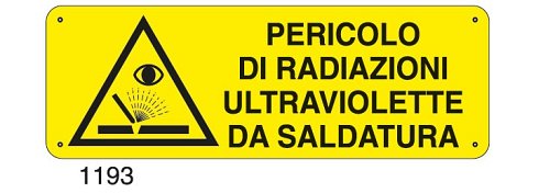 Pericolo di radiazioni ultraviolette da saldatura