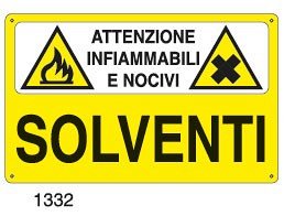 Attenzione infiammabili e nocivi - Solventi