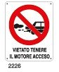 Vietato tenere il motore acceso - A - Alluminio 115x160 mm
