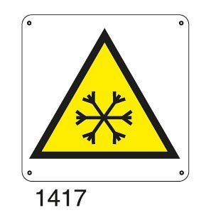 Pericolo bassa temperatura - D - Alluminio 435x435 mm