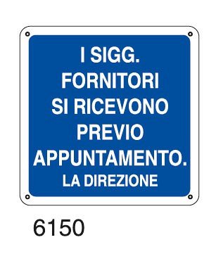I sigg.fornitori si ricevono previo appuntamento