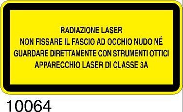 Radiazione Laser - Laser di classe 3A - 50pz