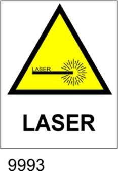 Pericolo laser - etichette  - 25pz
