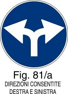 Direzioni consentite destra e sinistra - A - Ferro CL.1 40cm