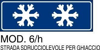 Strada sdrucciolevole per ghiaccio
