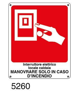Interruttore elettrico locale caldaia