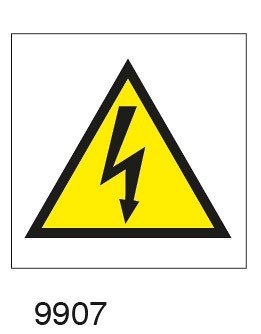 Pericolo Corrente Elettrica etichetta - 25pz