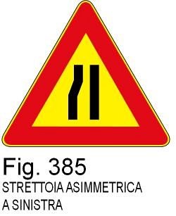 Strettoia asimmetrica a sinistra