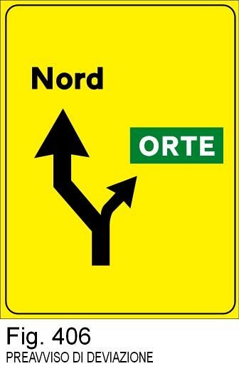 Preavviso di deviazione - B - Alluminio CL.1 100x150 cm