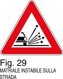Materiale instabile sulla strada - A - Ferro CL.2 60cm