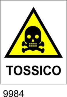 Pericolo tossico- etichette  - 25pz