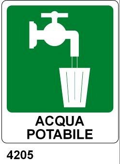 Acqua potabile - C - Alluminio 230x310 mm
