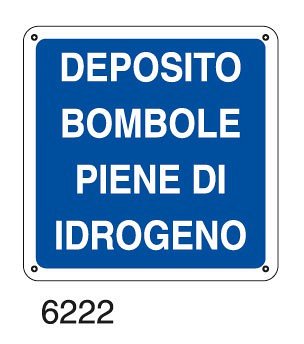 Deposito bombole piene di idrogeno - A - Alluminio 120x120 mm