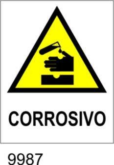Pericolo corrosivo - etichette  - 25pz