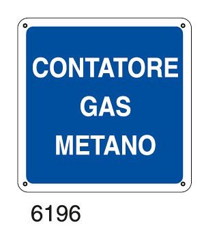Contatore gas metano - A - Alluminio 120x120 mm