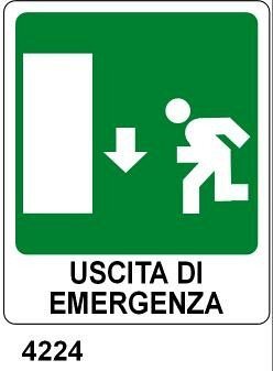 Uscita di emergenza in basso - D - Alluminio 370x500 mm