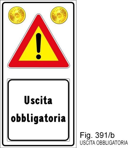 Uscita Obbligatoria - A - Alluminio CL.2 60x120 cm ❒ Victualia®