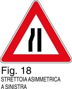 Strettoia asimmetrica a sinistra - A - Alluminio CL.2 60cm