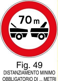 Distanziamento minimo obbligatorio - C - Ferro CL.2 90cm