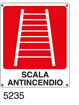 Scala antincendio - A - Alluminio 120x145 mm