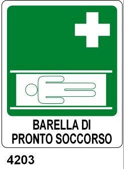 Barella di pronto soccorso - A - Alluminio 120x145 mm