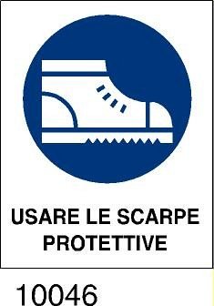 Obbligo - usare le scarpe protettive - etichette  - 25pz