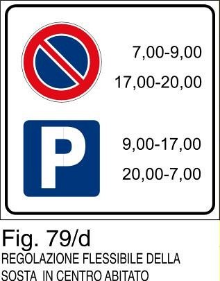 Regolazione flessibile della sosta in centro abitato - A - Ferro CL.2 40cm