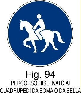 Percorso riservato ai quadrupedi da soma o da sella - A - Alluminio CL.1 40cm