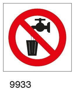 Vietato bere acqua non potabile - etichetta  - 25pz