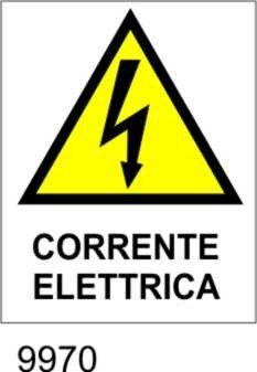 Pericolo corrente etichetta  - 25pz