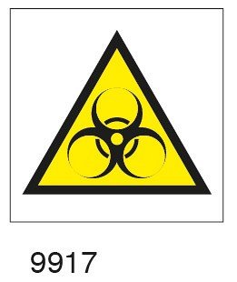 Pericolo rischio biologico  - 25pz