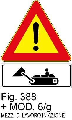 Pericolo mezzi di lavoro in azione
