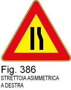 Strettoia asimmetrica a destra - A - Alluminio CL.2 60cm